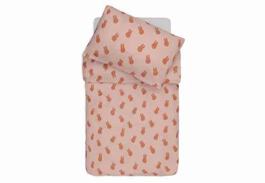 Jollein | Dekbedovertrek Met Sloop 100x140cm Miffy Shadow Wild Rose
