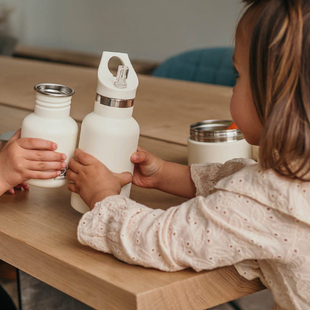 Smikkels | Thermos Drinkfles RVS Wit 350ml
