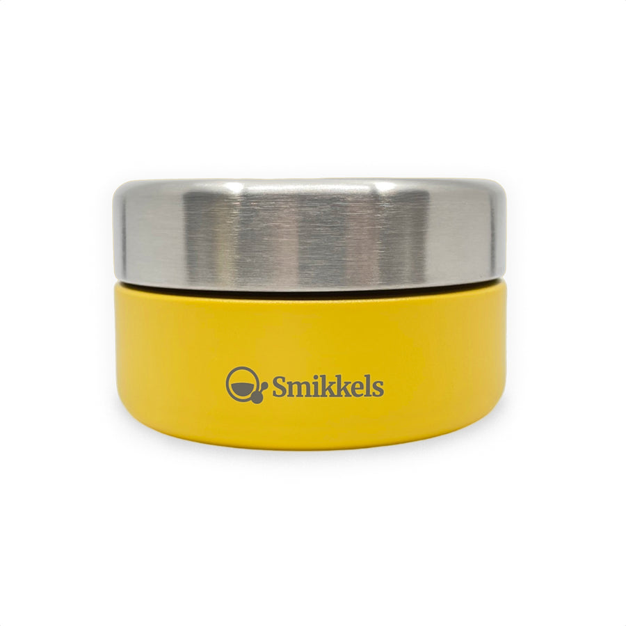 Smikkels | snackdoosje rvs geel 280ml