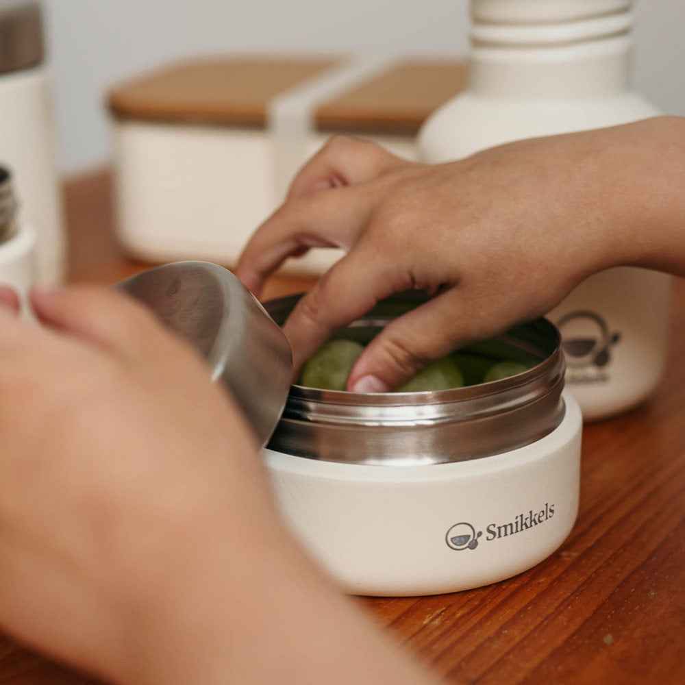Smikkels | Voedselcontainer RVS Wit 280ml