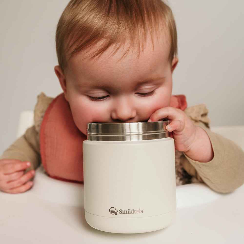 Smikkels | Thermos Stainless Steel Food Container White