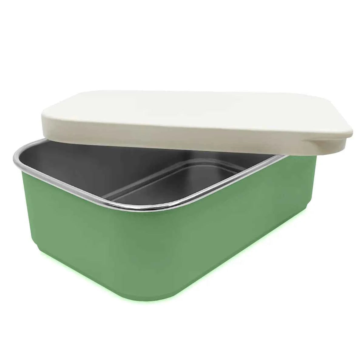Smikkels | 900ml Green Lunch Box with Silicone Lid