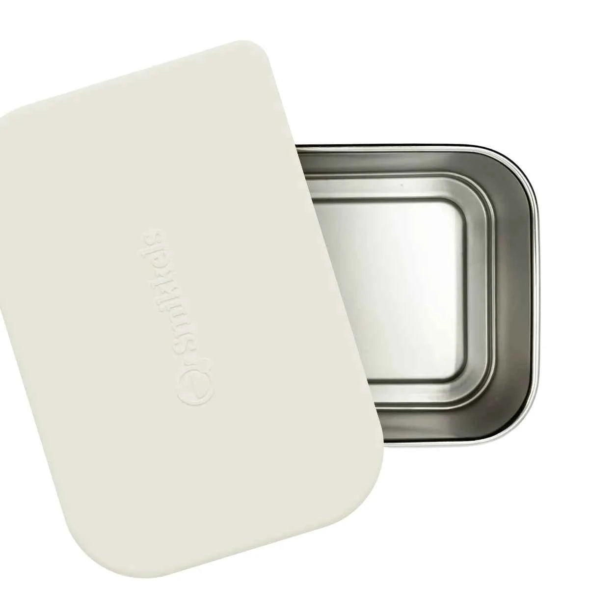 Smikkels | White 900ml Lunchbox with Silicone Lid