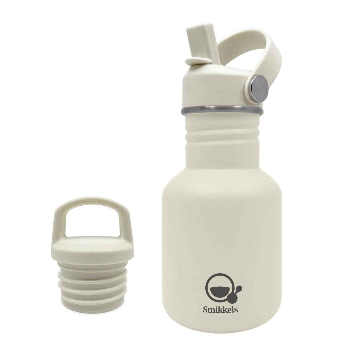 Smikkels | Stainless Steel White Drink Bottle 350ml