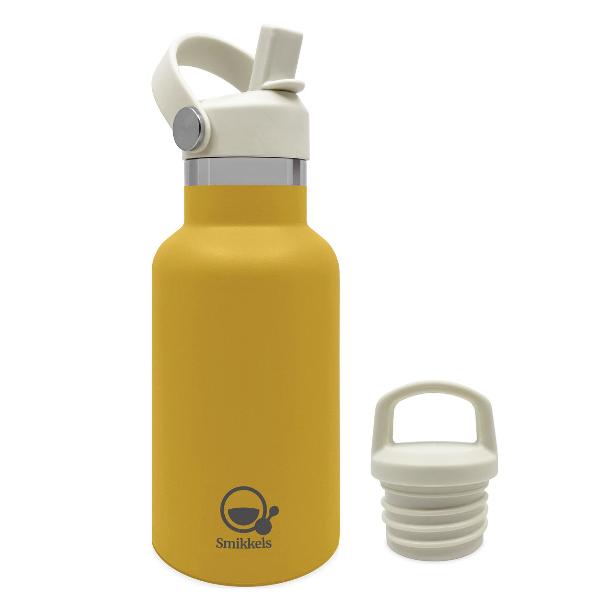 Smikkels | thermos drinkfles rvs geel 350ml