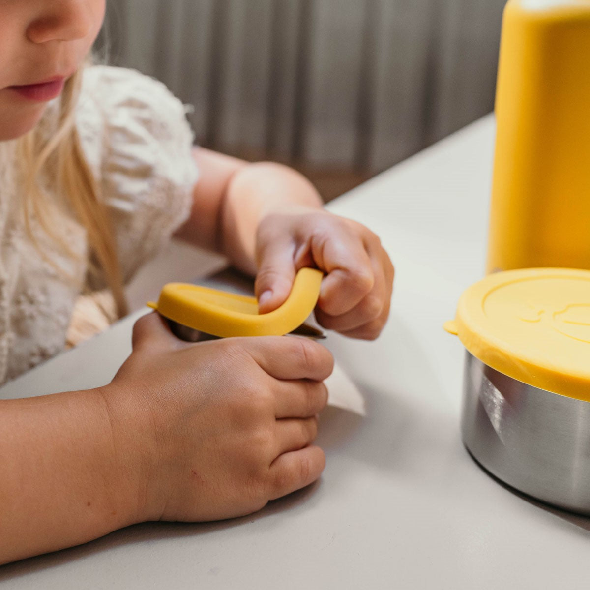 Smikkels | rvs bakjes set geel 110/220/400ml