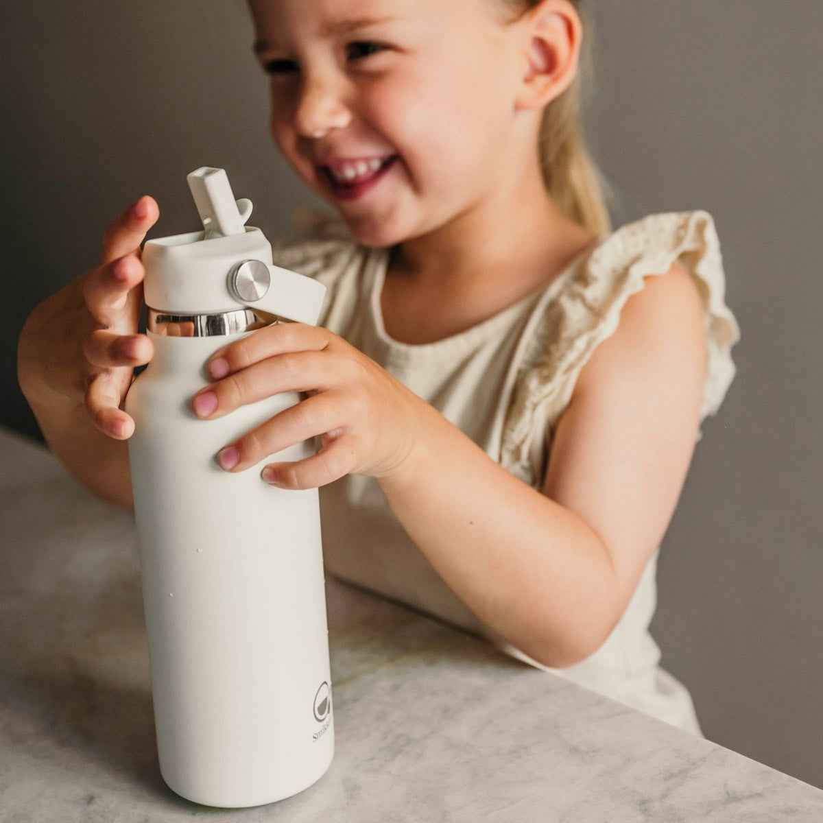 Smikkels | Thermos Drinkfles RVS Wit 500ml