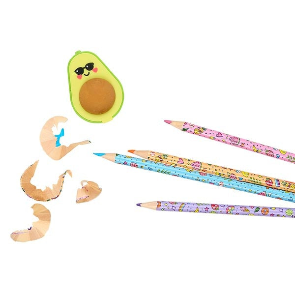 Ooly | Avocado Love Gum En Puntenslijper Set Van 3