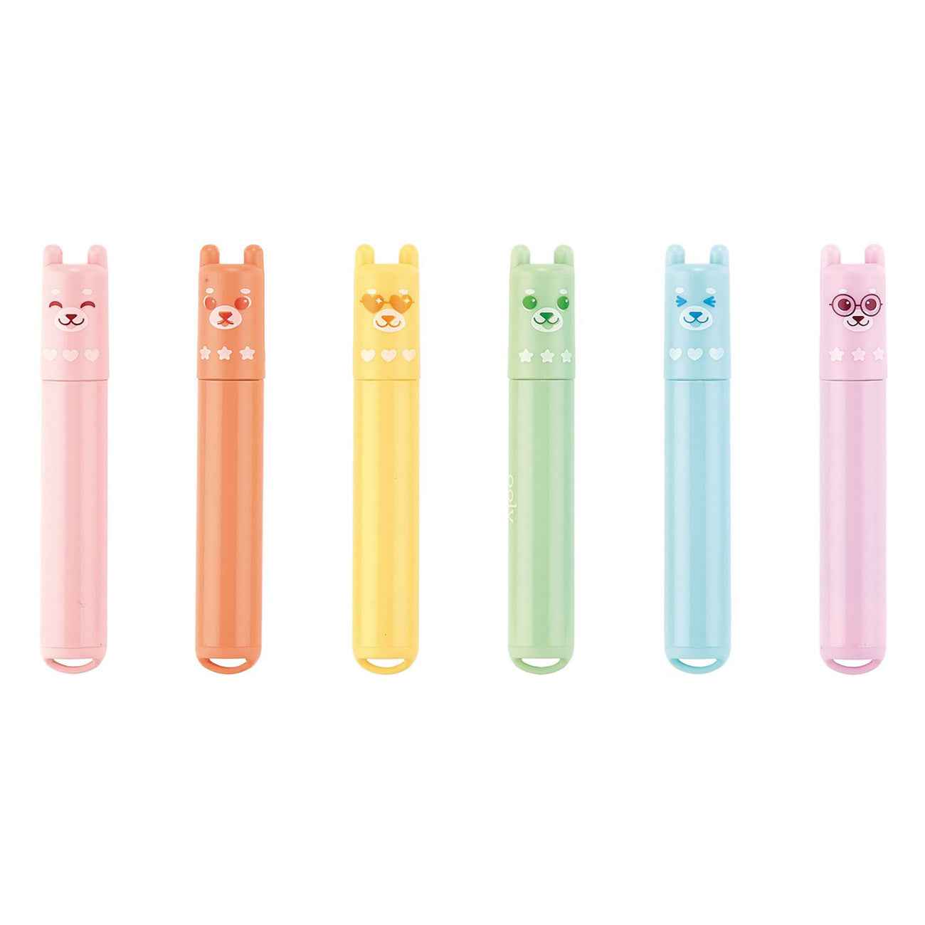 Ooly | Beary Sweet 6 Mini Geurende Neon Markeerstiften
