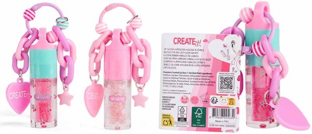 Create It! | Make-up Lipgloss Chunky Sleutelhanger
