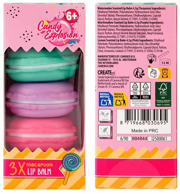 Create It! | Make-up Macaron Lip Balm 3-pack