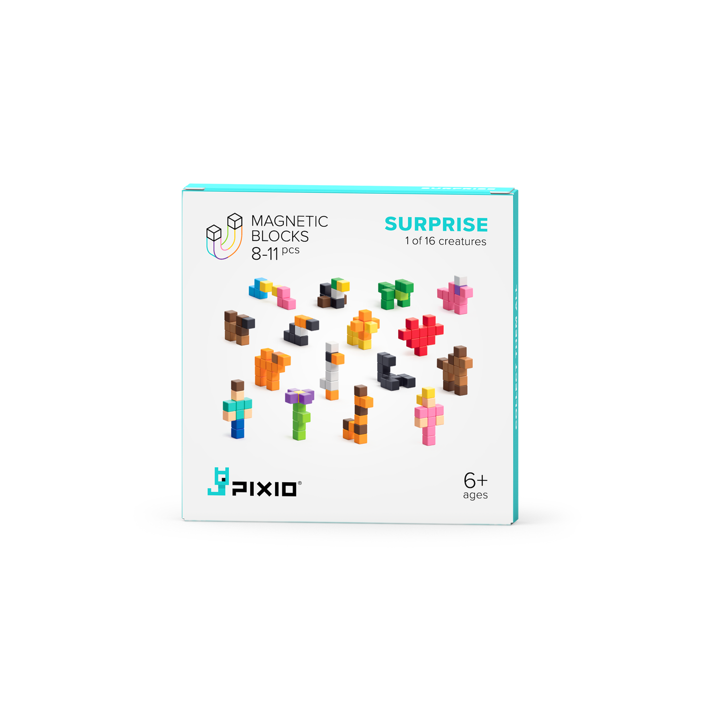 Pixio | Magnetische Blokken Surprise Series Surprise 1-16 Creatures 8-11 Stuks