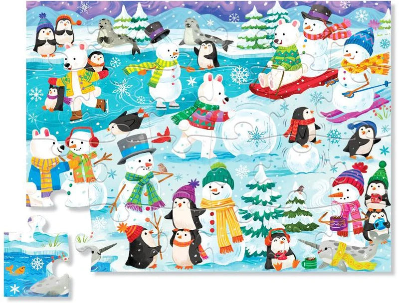 Crocodile Creek | puzzel sneeuwdag 24pcs