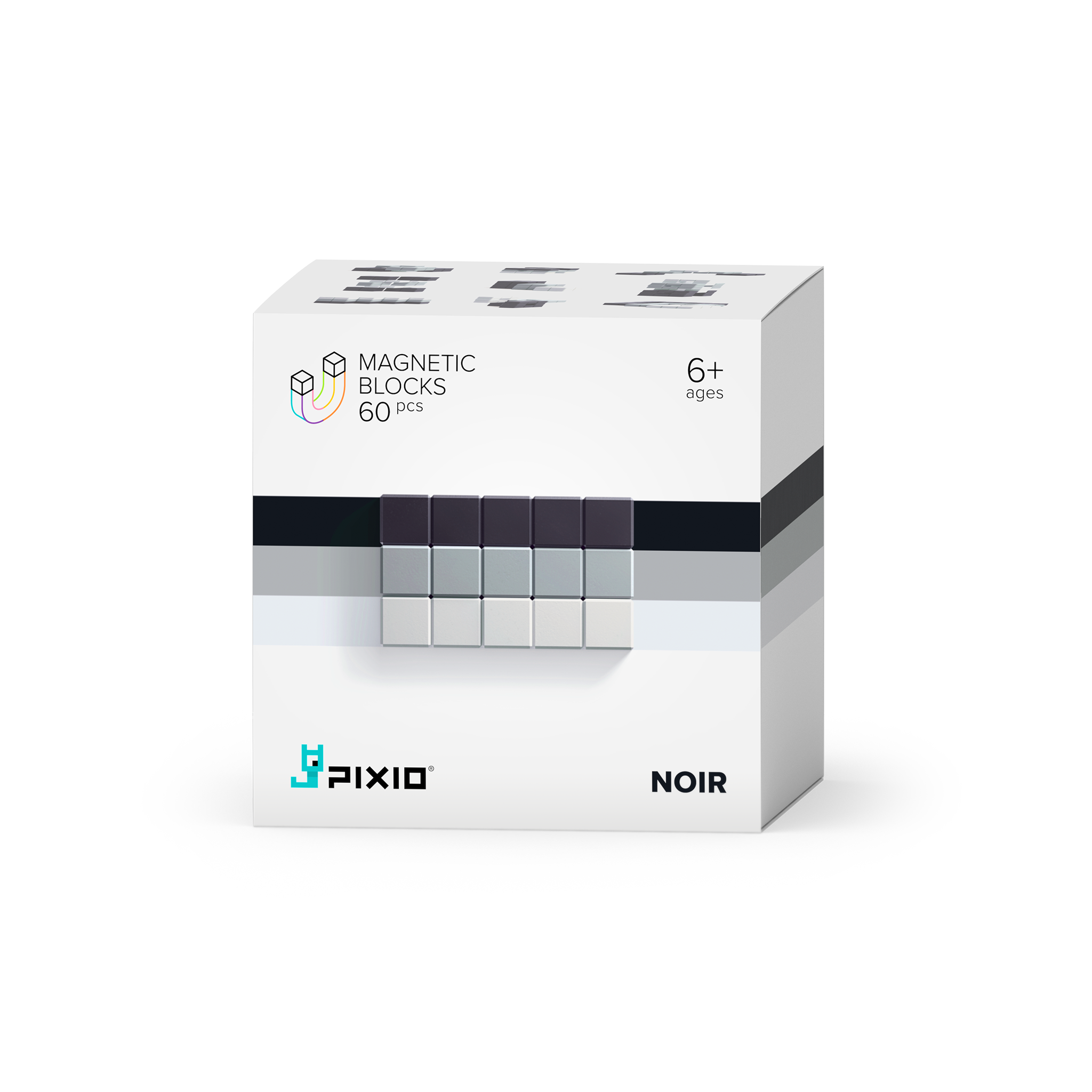 Pixio | Magnetische Blokken Abstract Series Noir 60  Stuks
