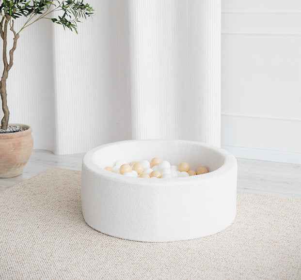 Moje | Ballenbad BouclÃ© - White 90x30 cm + Ballen