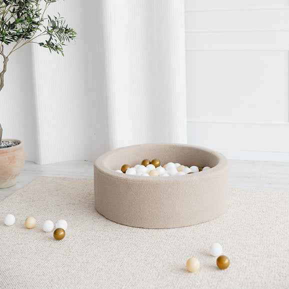 Moje | Bouclé Bubble Bath - Beige 90x30 cm + Balls