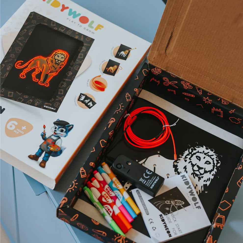 Kidywolf | Kidyneon Kit Voor Lightgevende Wanddecoratie Dieren