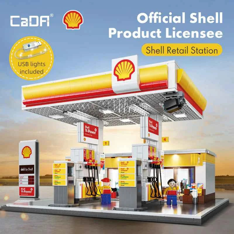 CaDA | Building Series - Shell Retail Station 1309 Pieces