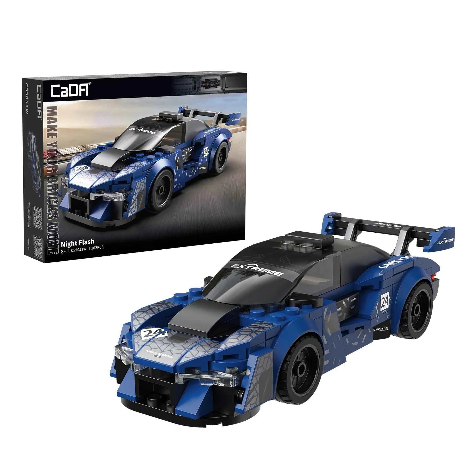 CaDA | 1:32 Car Series - Night Flash, 162 Pieces, 1:32 Scale