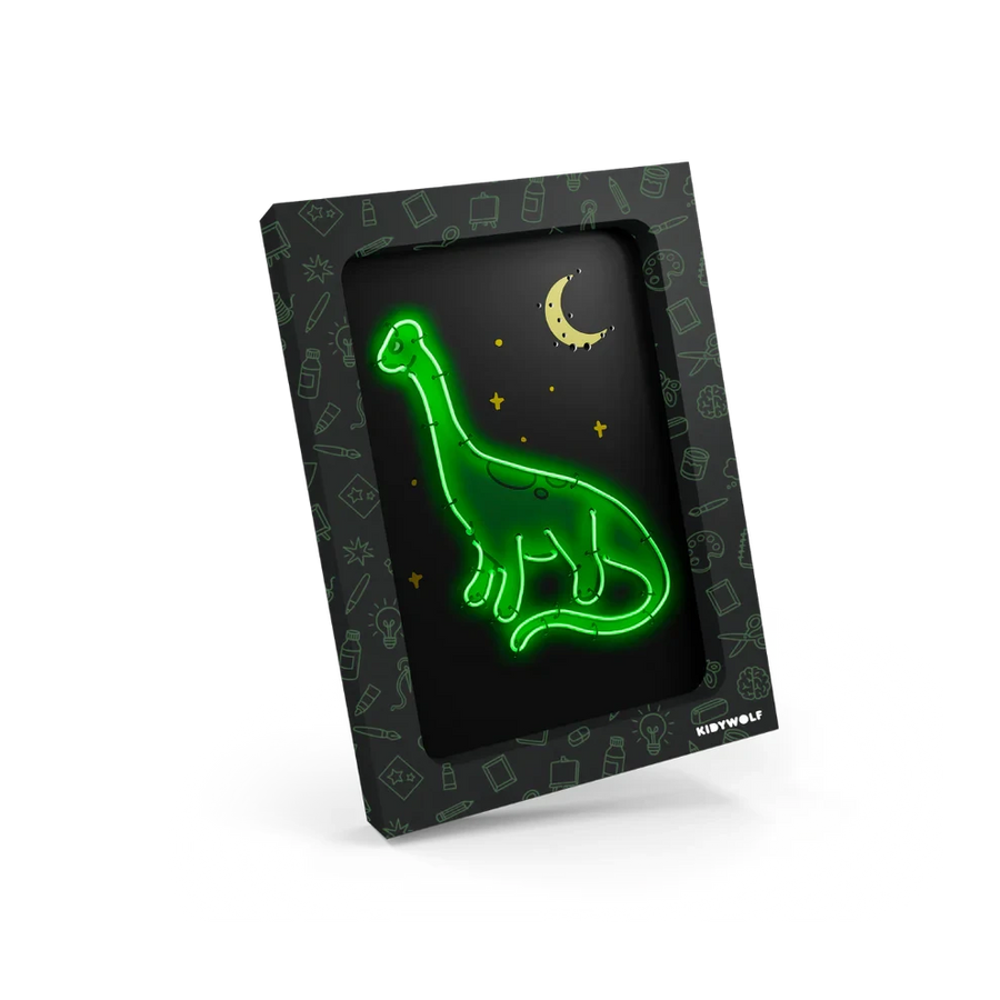 Kidywolf | Kidyneon Kit Voor Lightgevende Wanddecoratie Dino