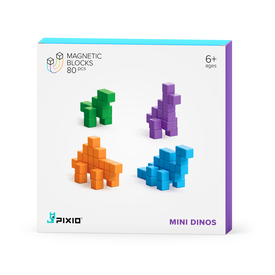 Pixio | Magnetische Blokken Story Series Mini Dinos 80 Stuks