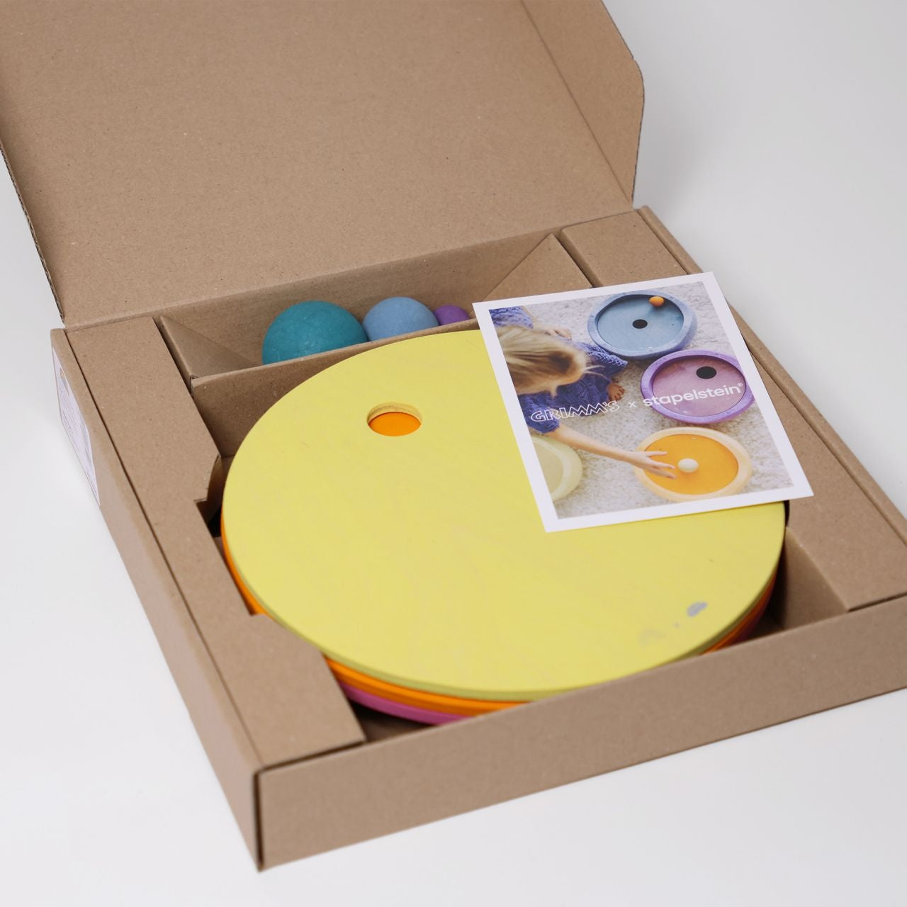 Grimm's | Grimm's x Stapelstein Rolling Discs Warm Pastel
