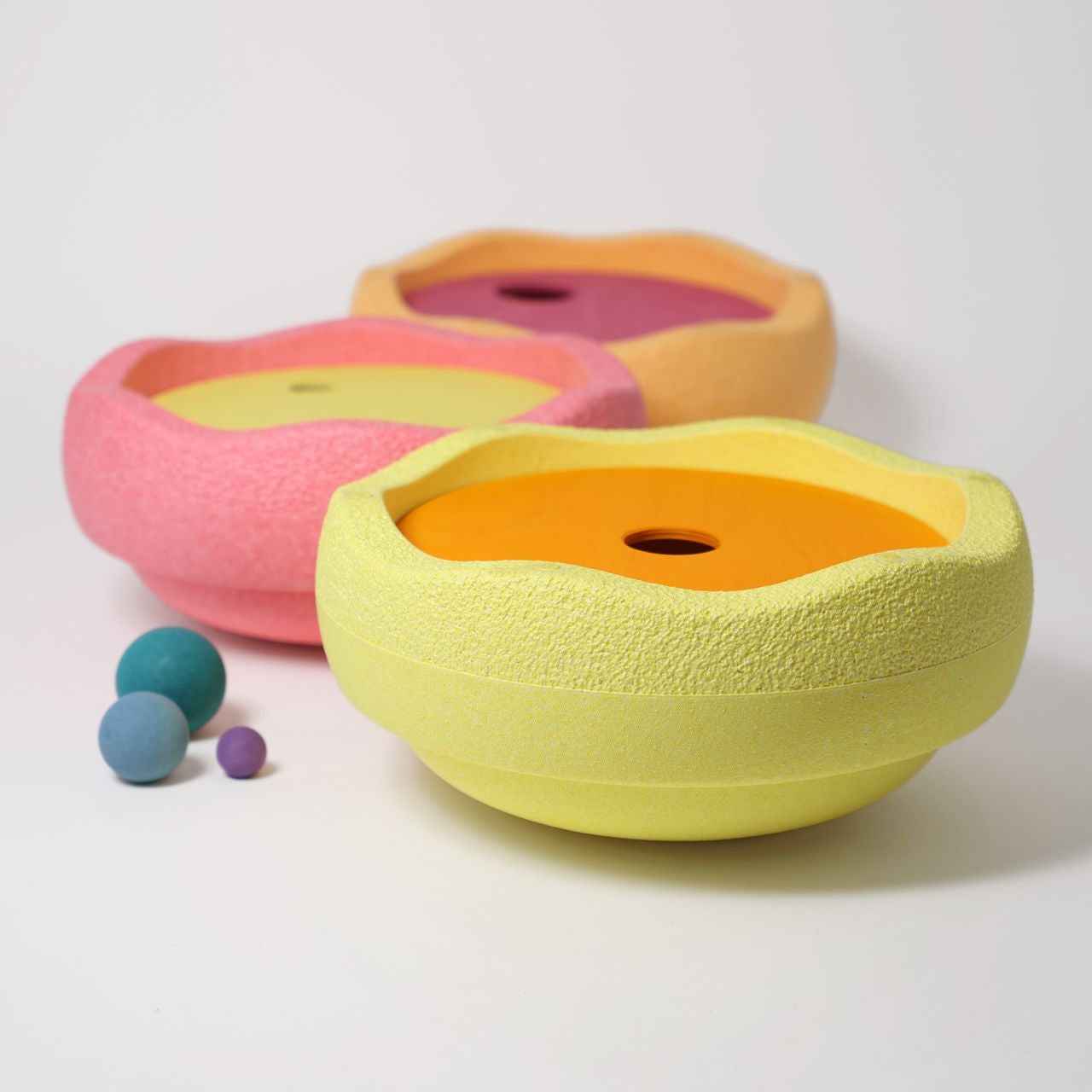 Grimm's | Grimm's x Stapelstein Rolling Discs Warm Pastel