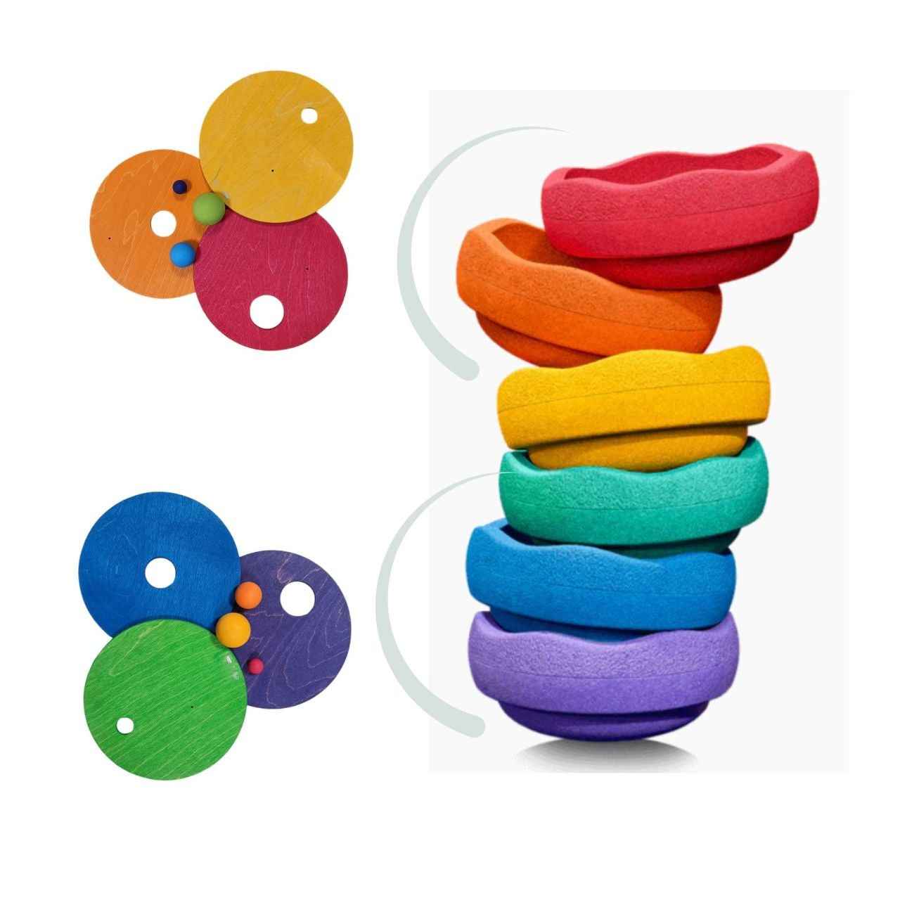 Grimm's | Grimm's x Stapelstein Rolling Discs Warm Classic