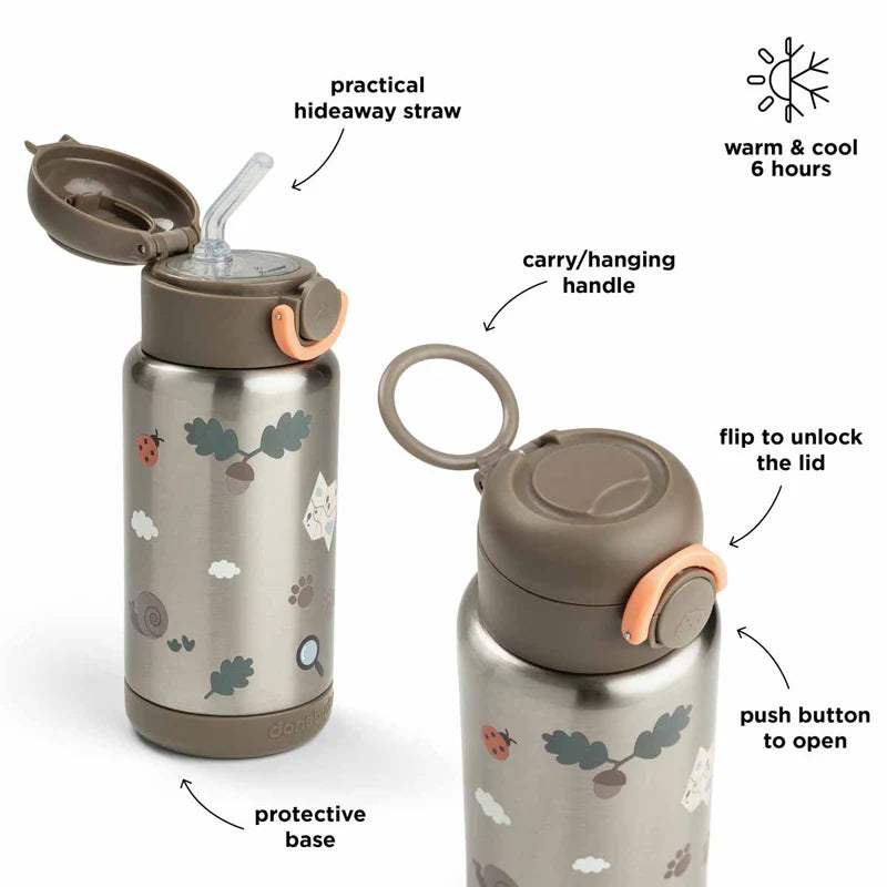 Done by Deer | rvs drinkfles tiny trails sand 340ml