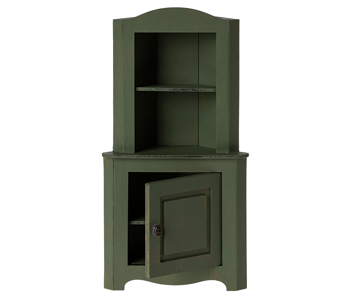 Maileg | Mini Dark Green Corner Cabinet
