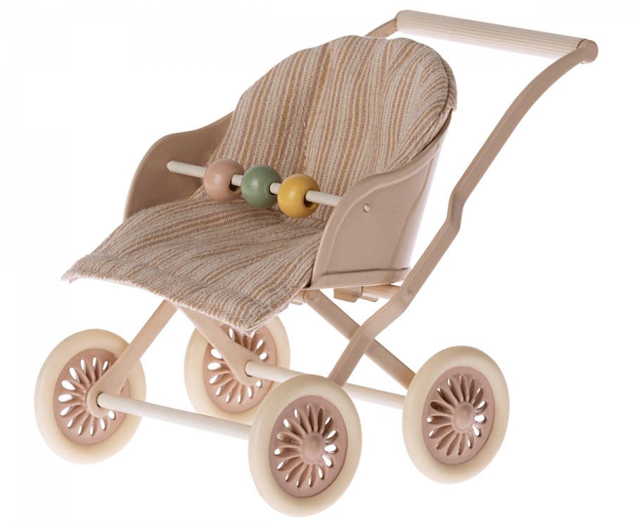 Maileg Wandelwagen Baby Muis Rose