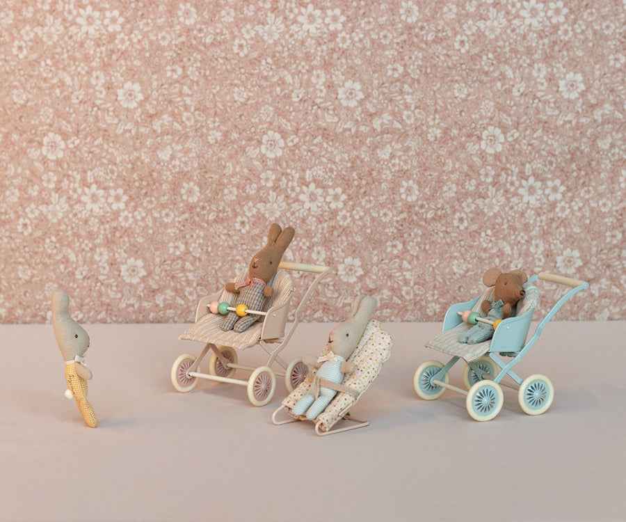 Maileg Baby Mouse Stroller Rose