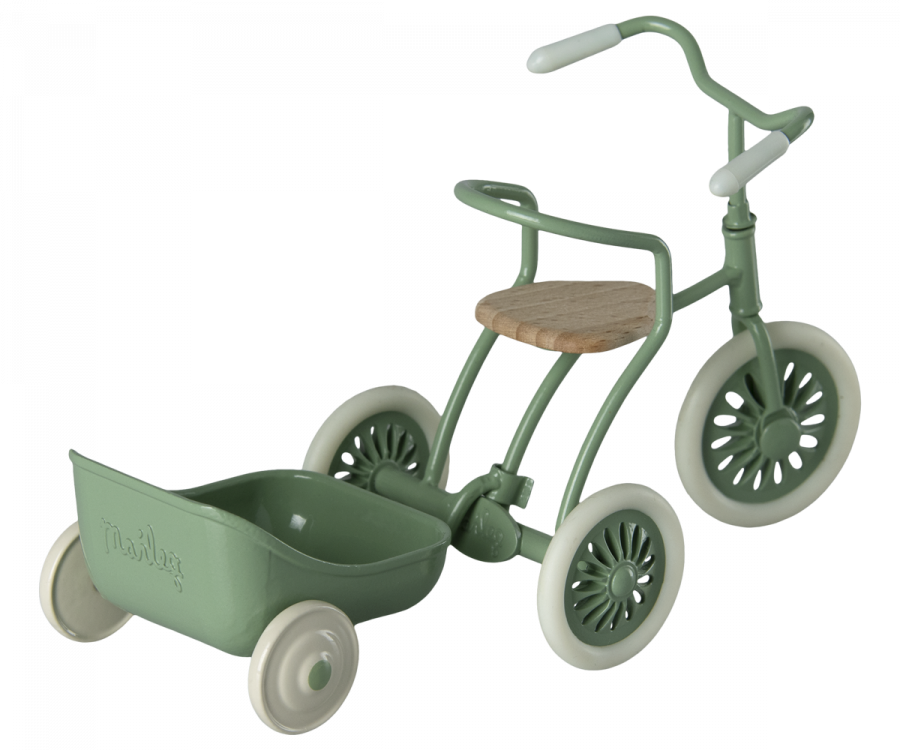 Maileg Tricycle Trailer Mouse Green