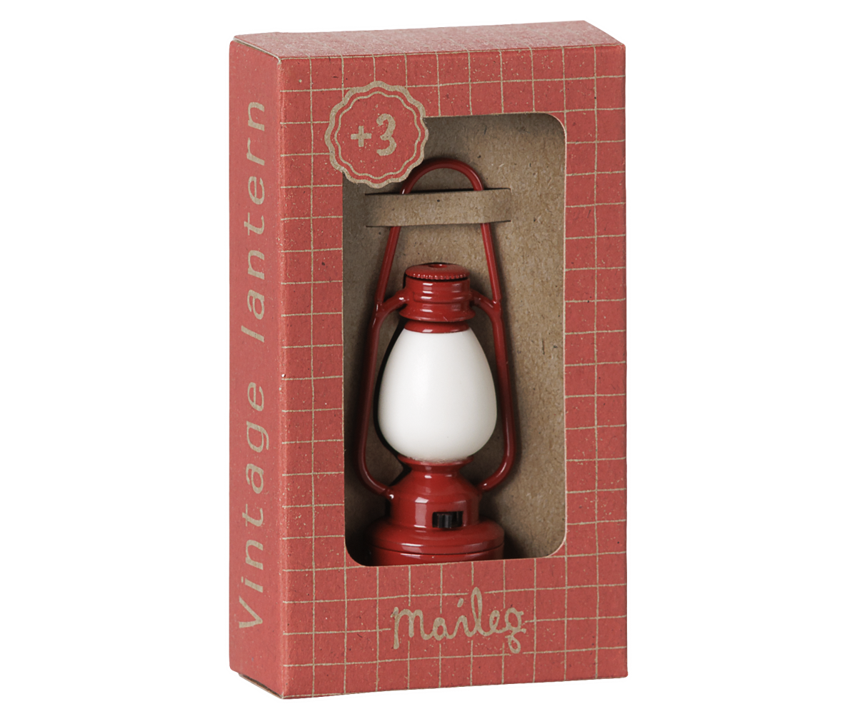 Maileg | Vintage lantern, Mouse - Red