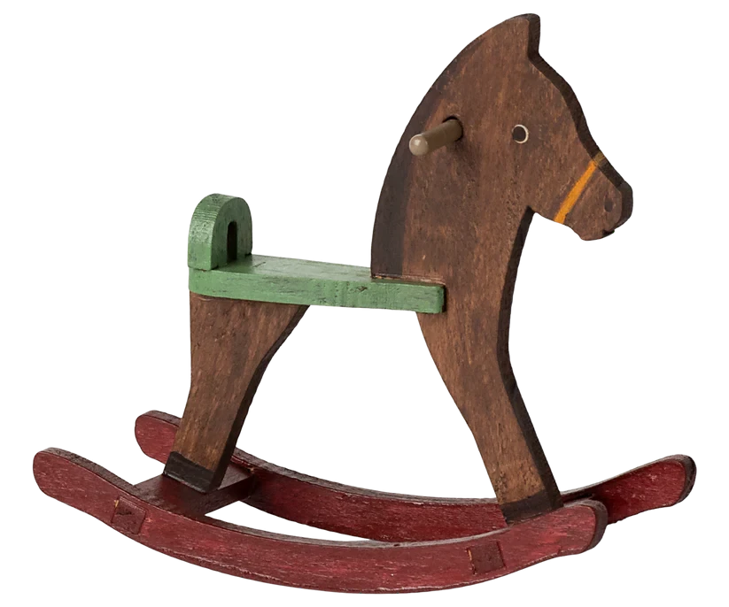 Maileg | Rocking Horse, Mouse - Dark Brown