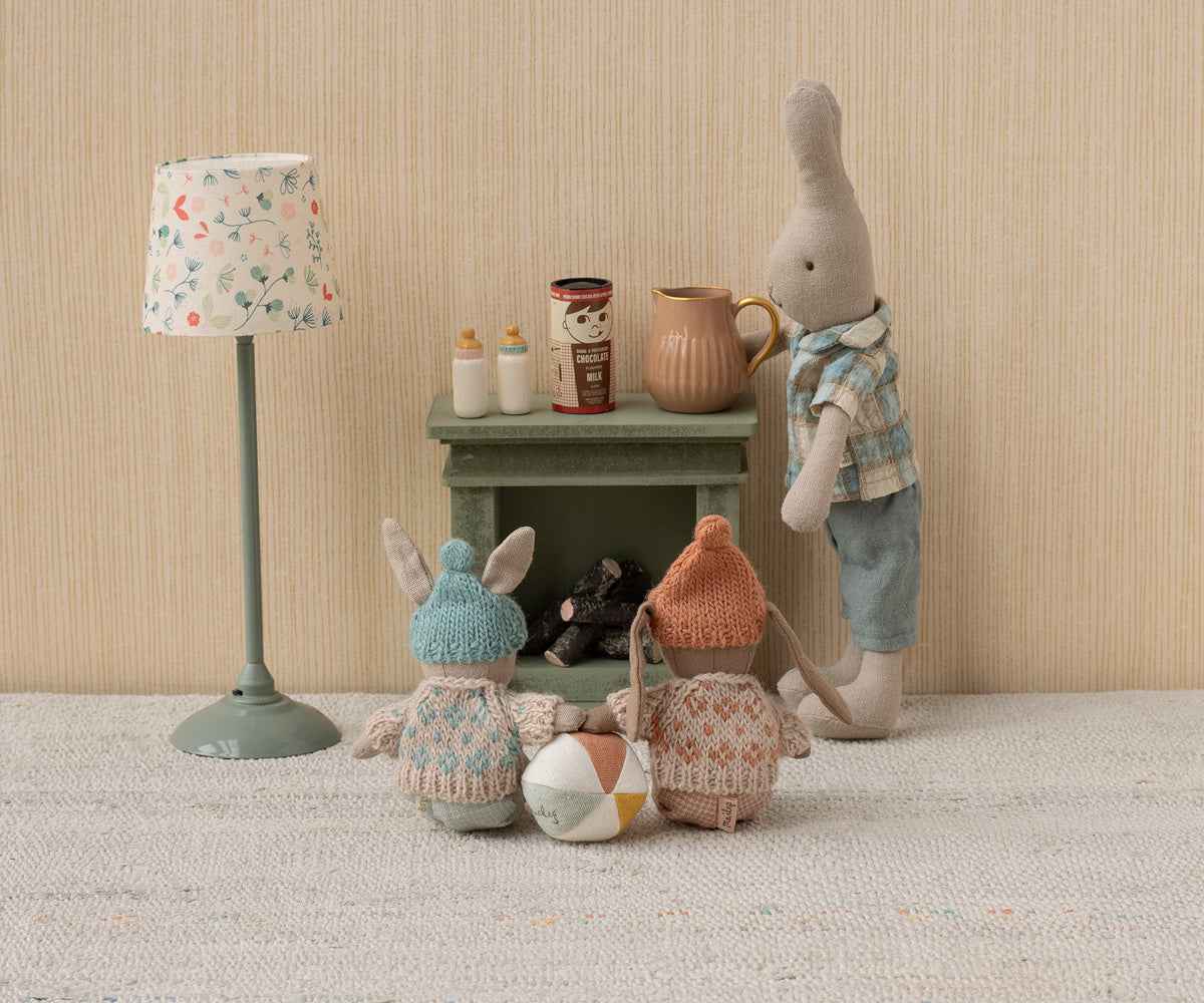 Maileg | Open Haard Miniatuur Dusty green