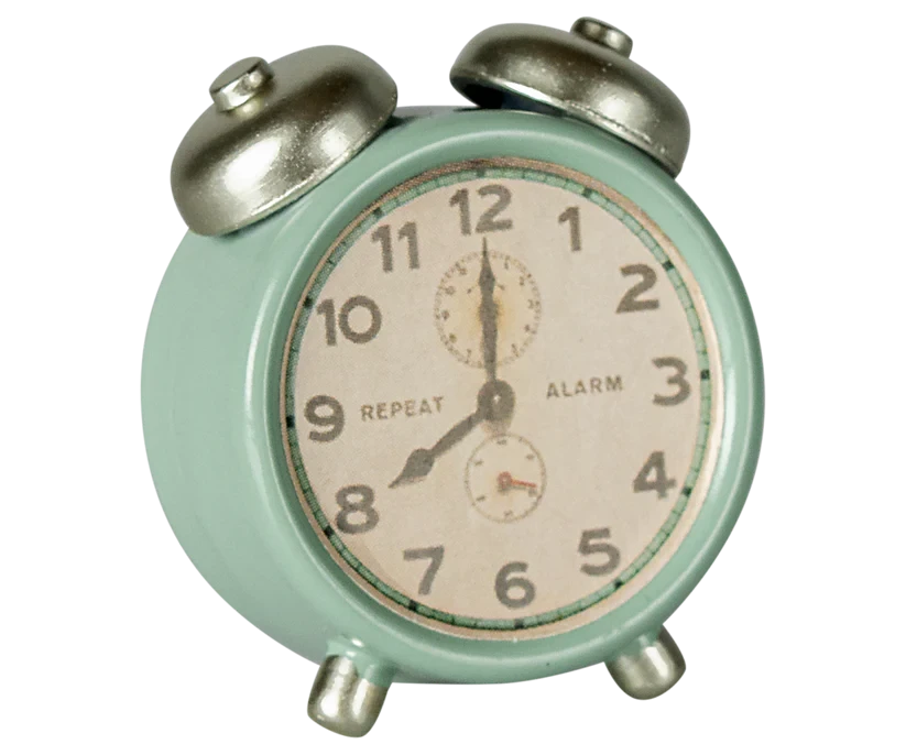 Maileg | Alarm Clock, Mouse - Mint