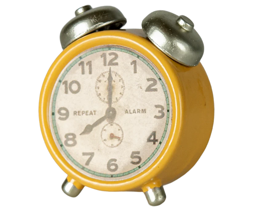 Maileg | Alarm Clock, Mouse - Yellow