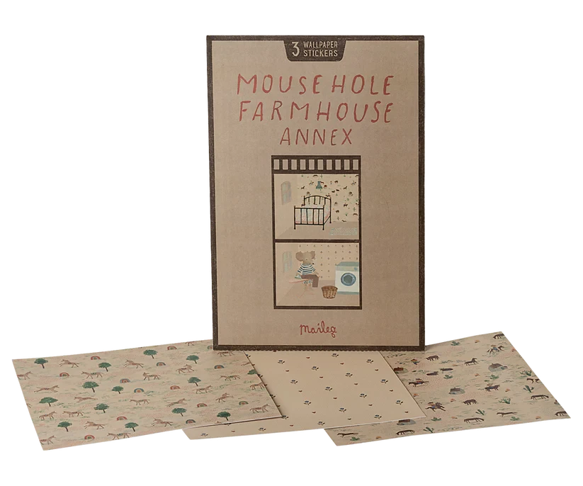 Maileg | Behang, Mouse hole Farmhouse - Annex