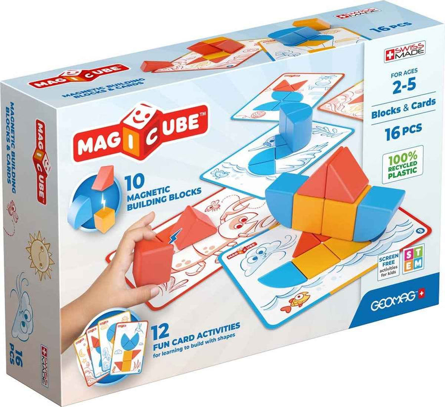 Geomag | Magicube Shape Blocks and Cards 16 Pieces