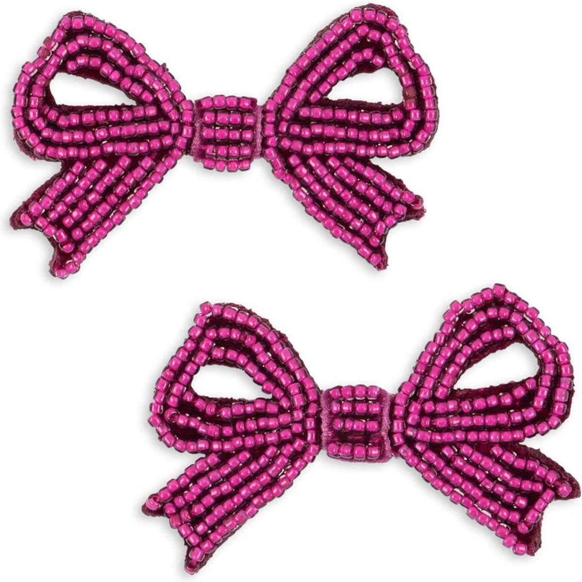 Konges Slojd | Set of 2 Mother-of-Pearl Bow Hair Clips, Sangria