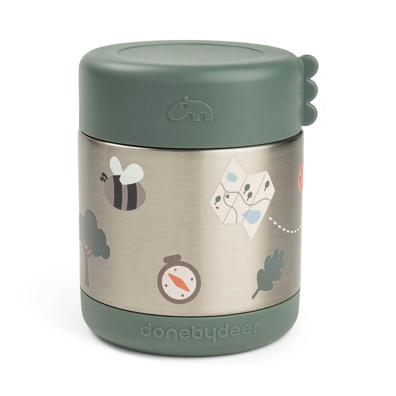Done By Deer | thermos voedselcontainer tiny trails green 300ml