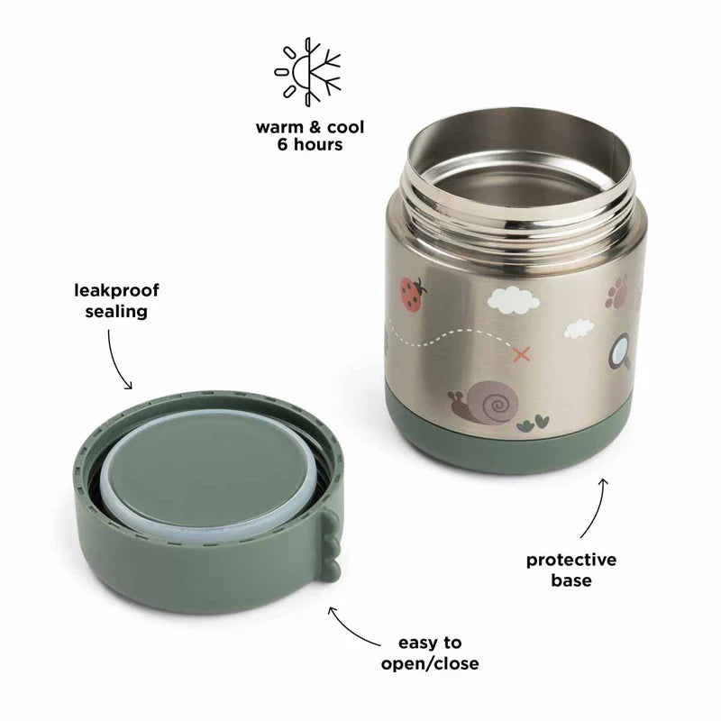 Done By Deer | thermos voedselcontainer tiny trails green 300ml