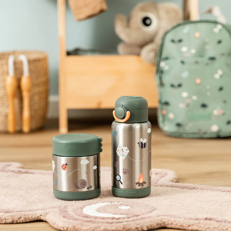 Done By Deer | thermos voedselcontainer tiny trails green 300ml