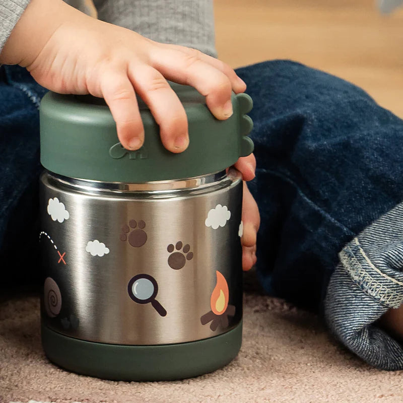 Done By Deer | thermos voedselcontainer tiny trails green 300ml