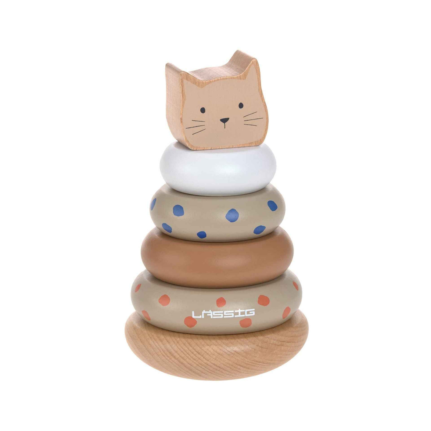 Laessig | Wooden Stacking Pyramid Little Mateys Cat