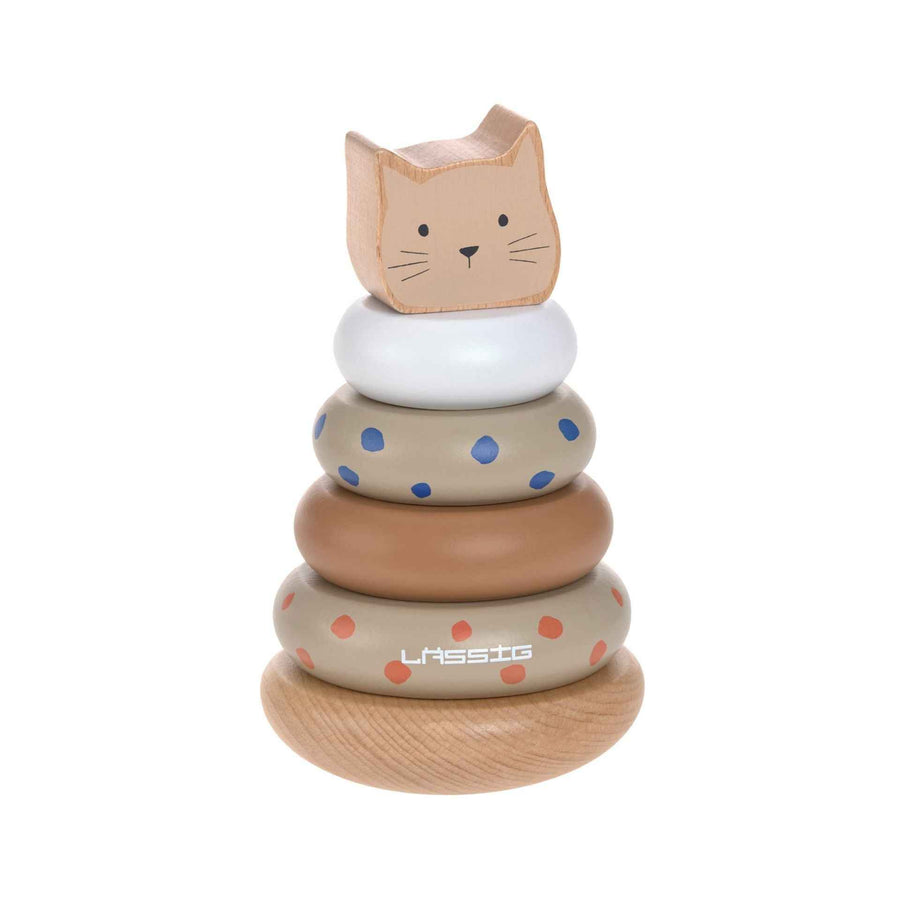 Laessig | Houten Stapelpyramide  Little Mateys Kat