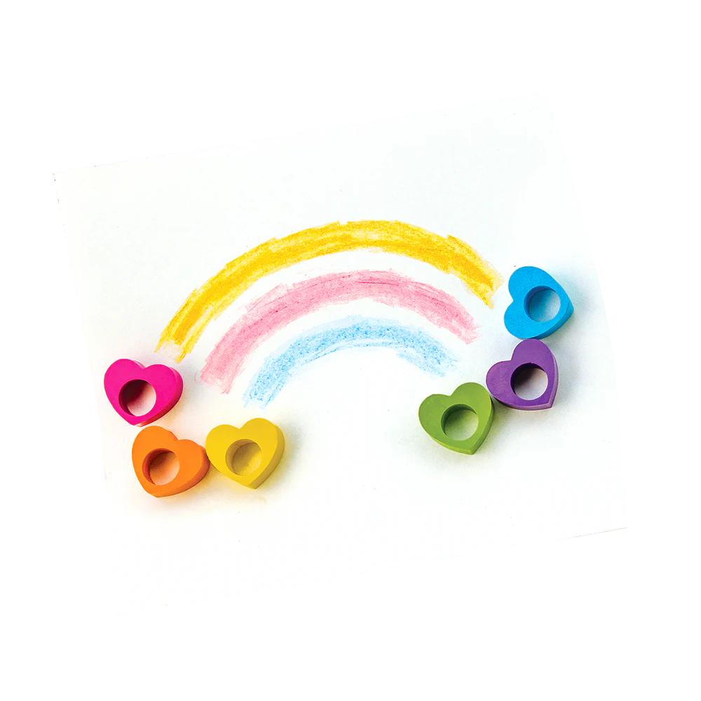 Ooly | Heart Ring Krijtjes Set Van 6