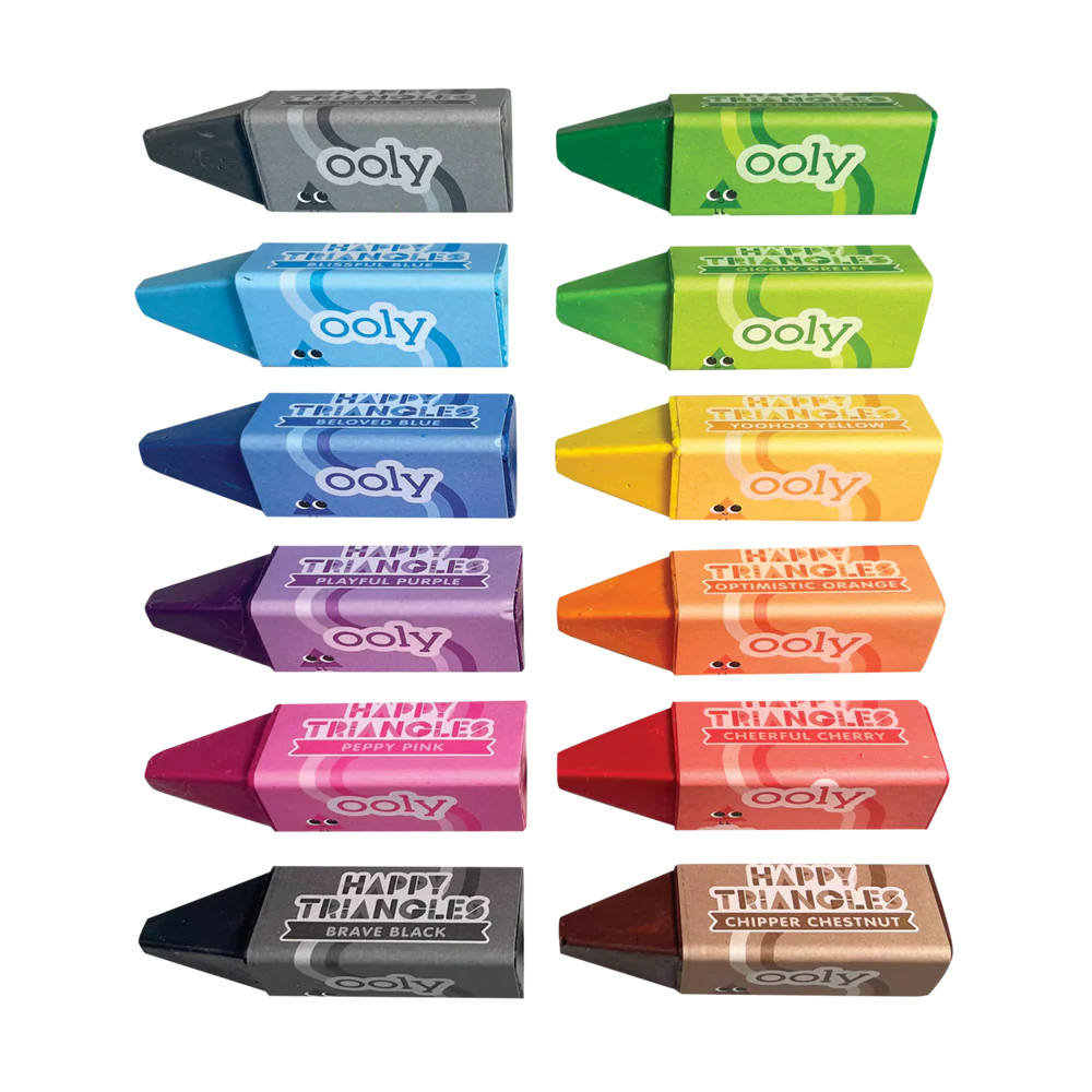 Ooly | Happy Triangles Jumbo Krijtjes Set Van 12