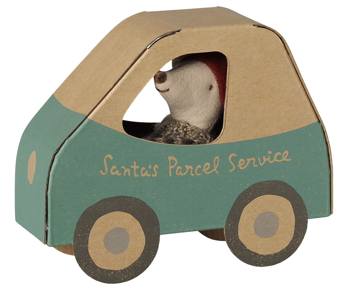 Maileg | kerstmuis kleine broer in auto doosje